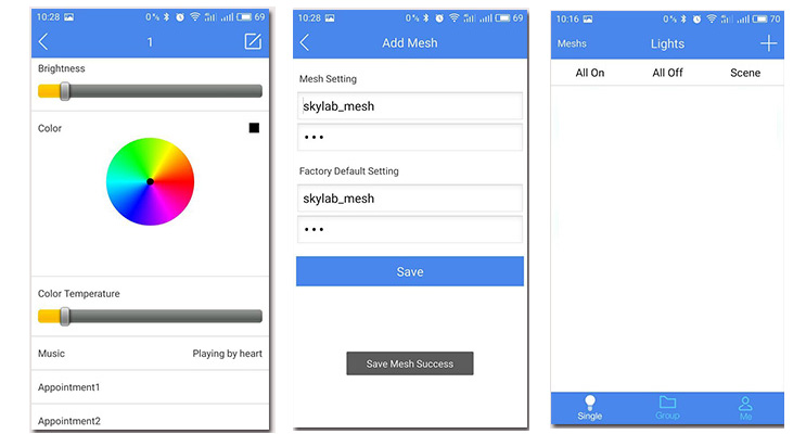 SKYLAB蓝牙mesh组网led控制app